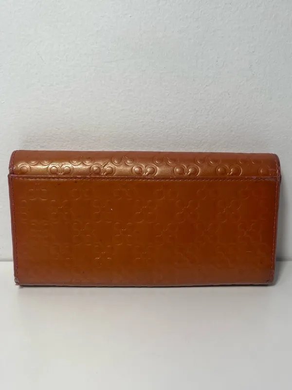 Coach Vintage Clover Embossed Patent Leather Continental Flap Long Wallet - Image 8