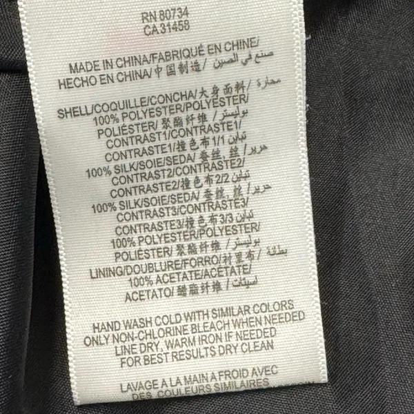 Y2K BCBGMaxAzria Silk Strapeless‎ Mini Tiered Babydoll Dress with Tie Black Sz 6 - Image 11