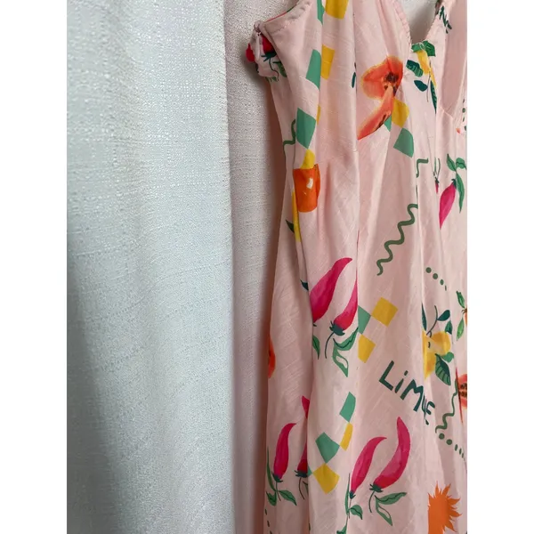 Petal&Pup Pink Fruit Print Frutti Tutti Maxi Slip Dress Sz.XL - Image 9