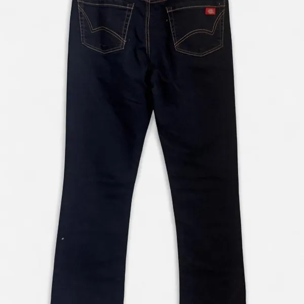 Dickies Women's Navy Blue Straight Leg Denim Jeans Size 6 Long Workwear - Image 2