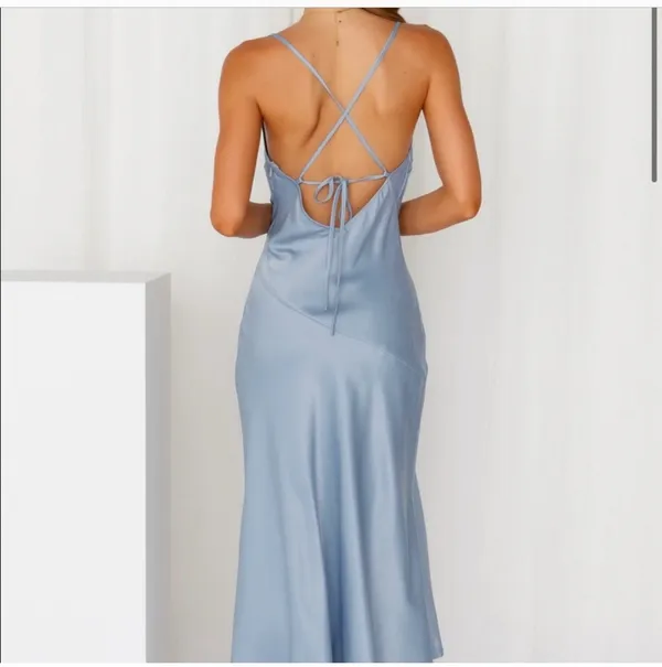 Hello Molly Satin Cowl Neck Midi Dress NWT Sz 6 - Image 2