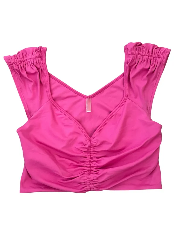 FREE PEOPLE Movement Breathe Deeper Cami Active Workout Yoga in Magenta Minx M - Image 4