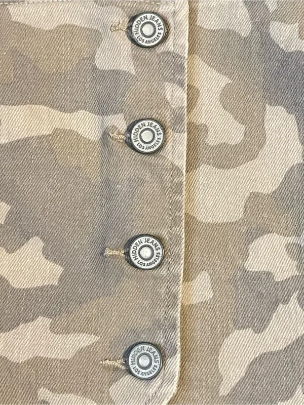 HIDDEN REBEL TAN CAMO BUTTON UP TANK Size M - Image 5