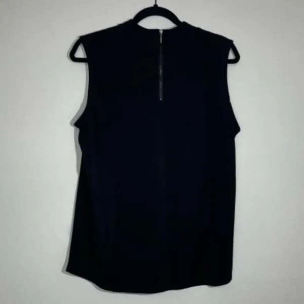 Roz & Ali Black Sleeveless High Neck Blouse Size Large - Image 10