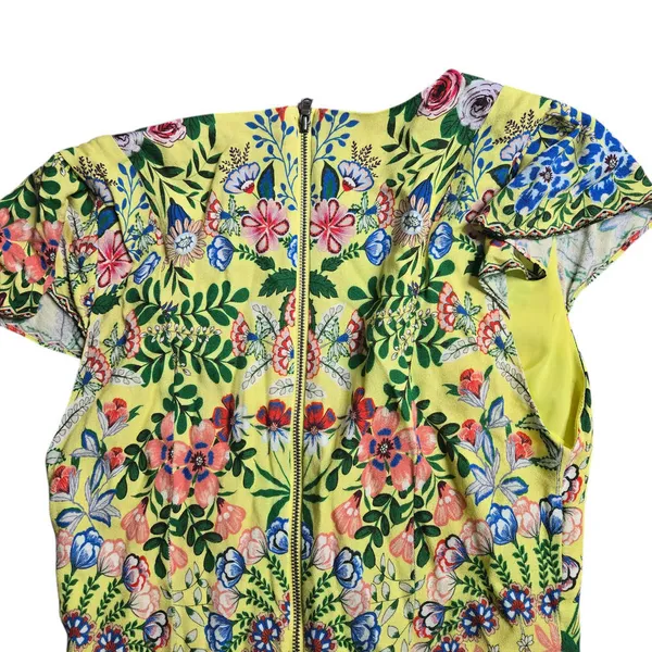 Alice + Olivia Hadley Button Front Dress in‎ Wildflower Daffodil Size: 2 - Image 8