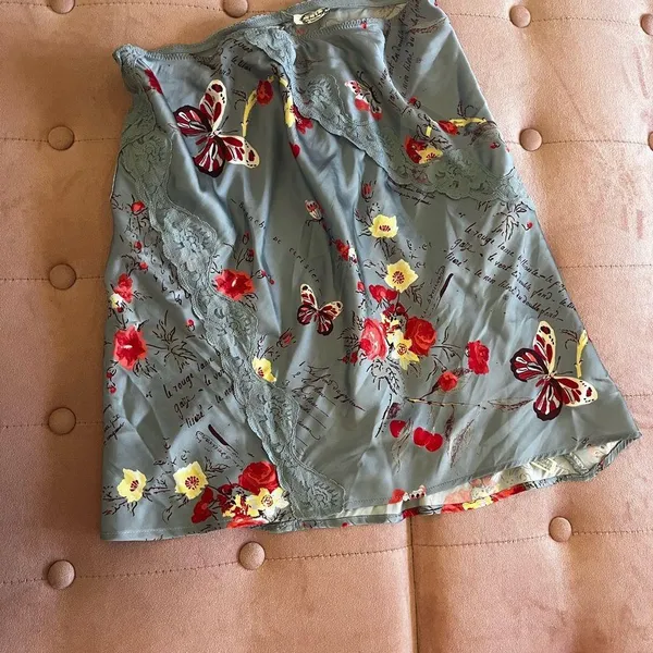 Free People Green Embellished A-Line Mini Skirt - Image 5