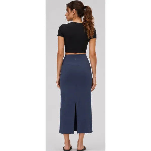 Lululemon Nulu Slim-Fit High-Rise Maxi Skirt Club Blue XXS‎ - Image 7