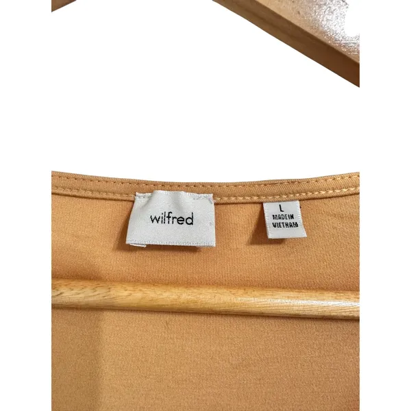 Wilfred Aritzia GoodLux Bloomsbury Dress size L mini ruffle‎ tiered orange - Image 3