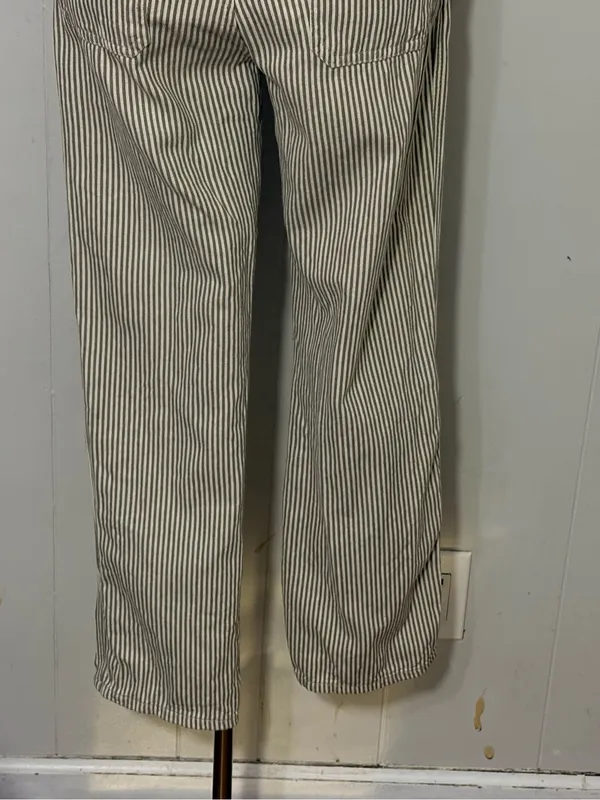 Dickies Women’s Regular Fit Hickory Stripe Bib Overalls Size XS - Image 6