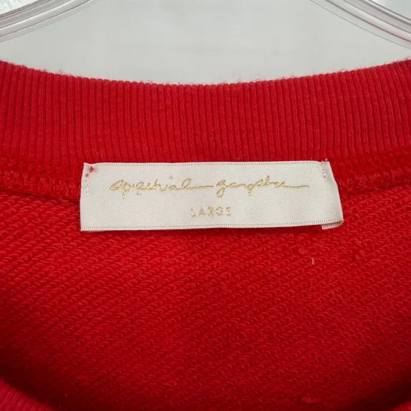 Spiritual Gangster Heart Forever Sweatshirt Women L Red Loungewear Streetwear - Image 4