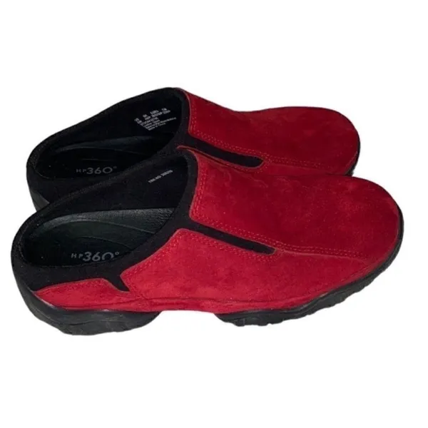 Hush Puppies Women's Red 360 Leather Slip on Shoes(Size 6W) - Image 3