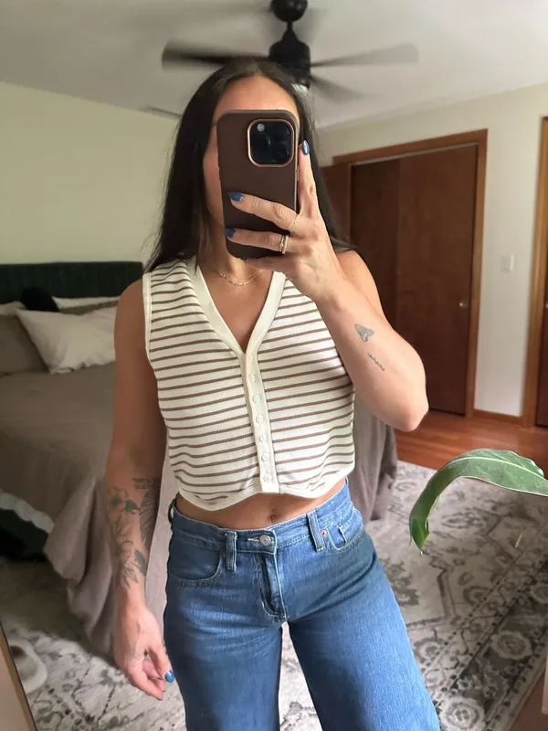 Cropped Tank Top White - Image 2