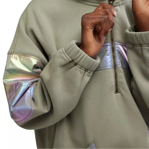 FREE PEOPLE MOVEMENT Away We Go Half Zip Iridescent Sage Stone Size M NEW - Image 5