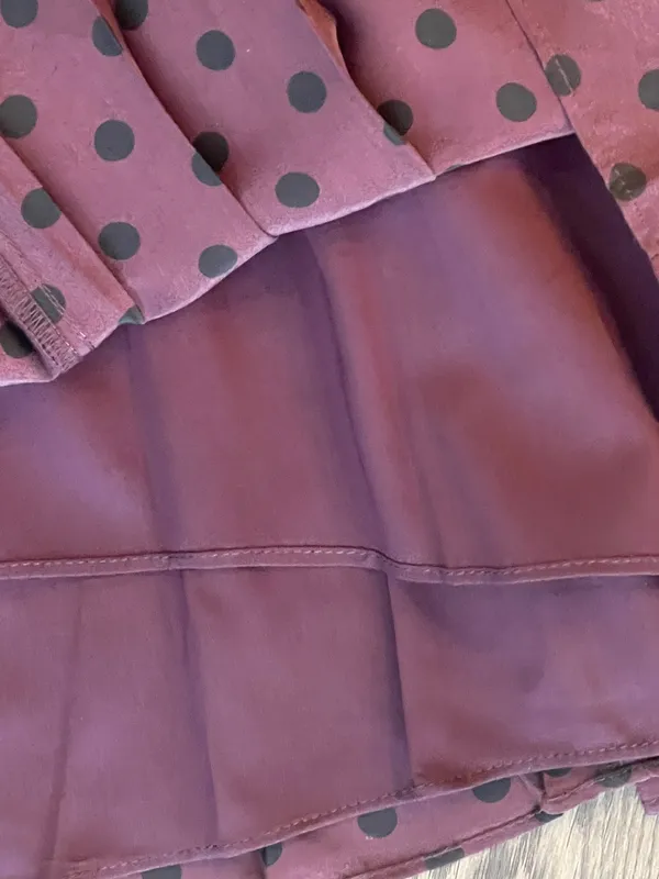 Madewell Pleated Mini Skirt Burgundy - Image 4