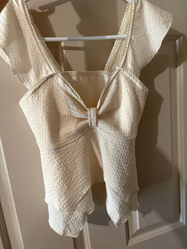 Babydoll Cream Top White - Image 5