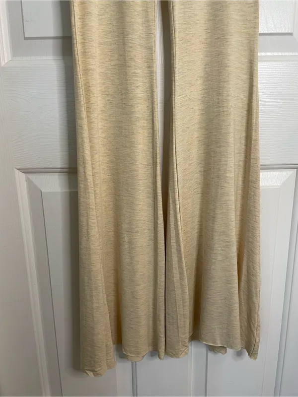 Three Bird Nest Oatmeal Wide Leg Pants Elastic Waist Size Small new lounge chic - Image 3
