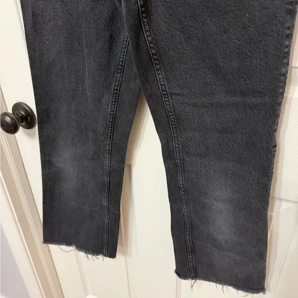 ANINE BING straight leg jeans‎ raw hem high rise 25 - Image 4
