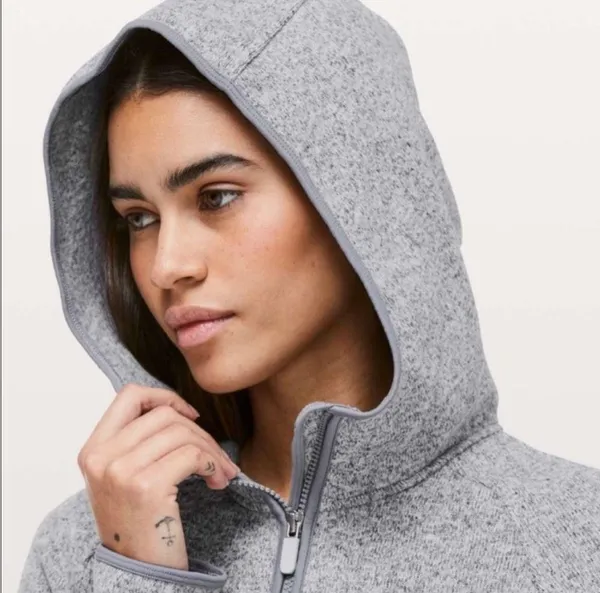 🍁Lululemon Fleece and Thank You Hooded Knit Quarter Zip Pullover🍁NWOT ~6 - Image 4