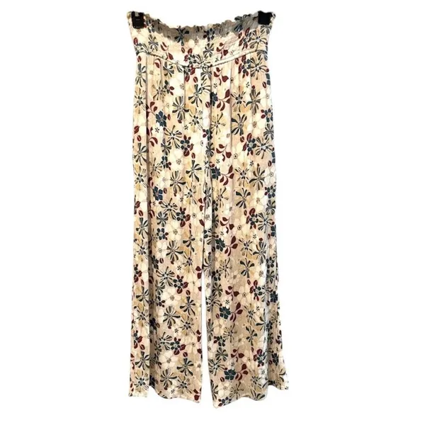 Hayden Wide Leg Pants Multicolor Floral Smocked High Waist Boho Womens Large‎ - Image 2