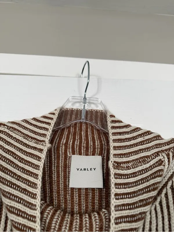 Varley Beige Ribbed Sweater Vest Top - Image 5