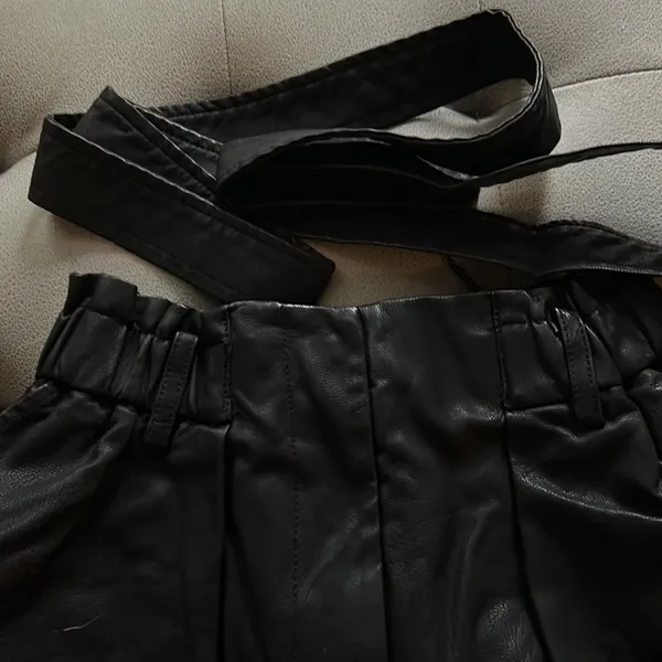 FRNCH NWT Faux Leather Belted Shorts - Image 5