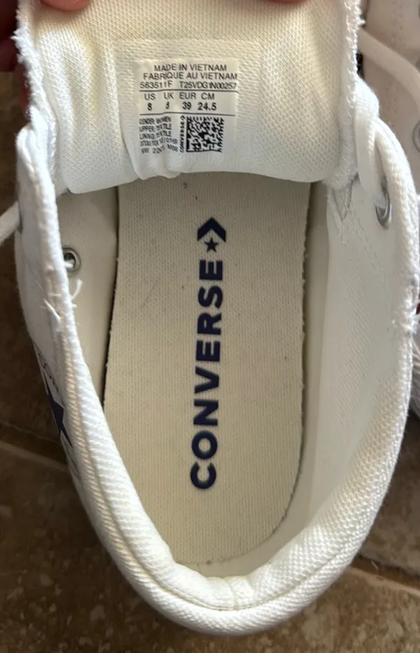 White High-Top Converse Sneakers All Star - Image 4