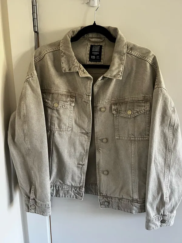 Afends Jean Jacket Gray Size XS - Image 2