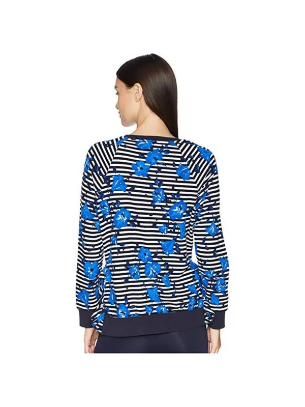 LIKE NEW KATE SPADE HIBISCUS STRIPED SWEATSHIRT - Image 2