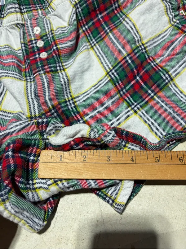 Aerie Plaid pajama Shorts - Red & Green Tartan medium - Image 3