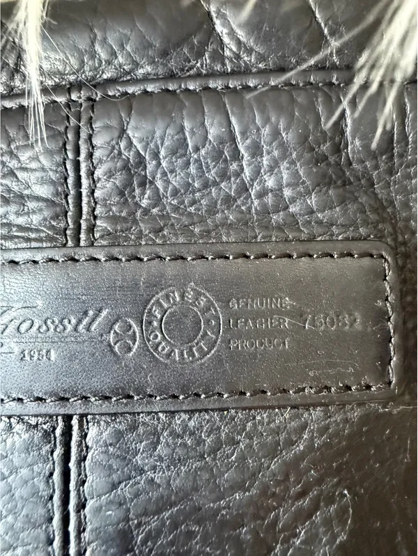 Fossil Black Leather Crossbody Bag - Image 7