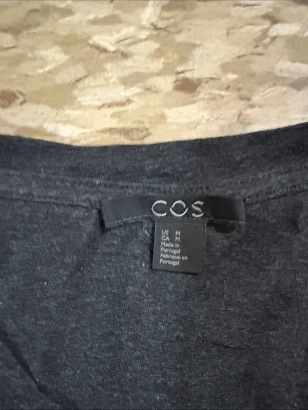 COS Black Long-Sleeve Crewneck Tee - Image 2