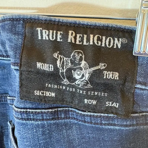 True‎ Religion Becca Mid Rise Bootcut Jeans Dark Wash Indigo Size 31 - Image 5