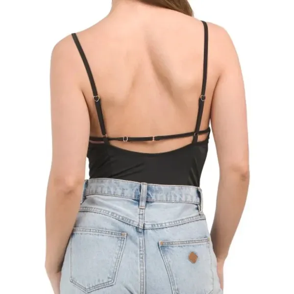 Free People Wild Bunch Bodysuit -‎ Size S - Black - NWT - Image 3