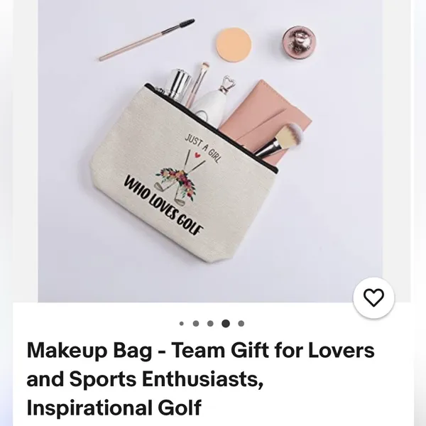 New Amazon White Golf Cosmetic Bag - Image 6