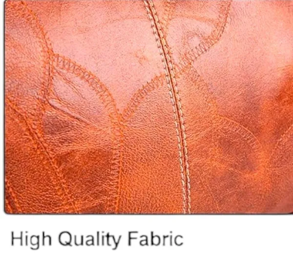 Elegant dark caramel colored leather kiss lock Handbag! New - Image 2