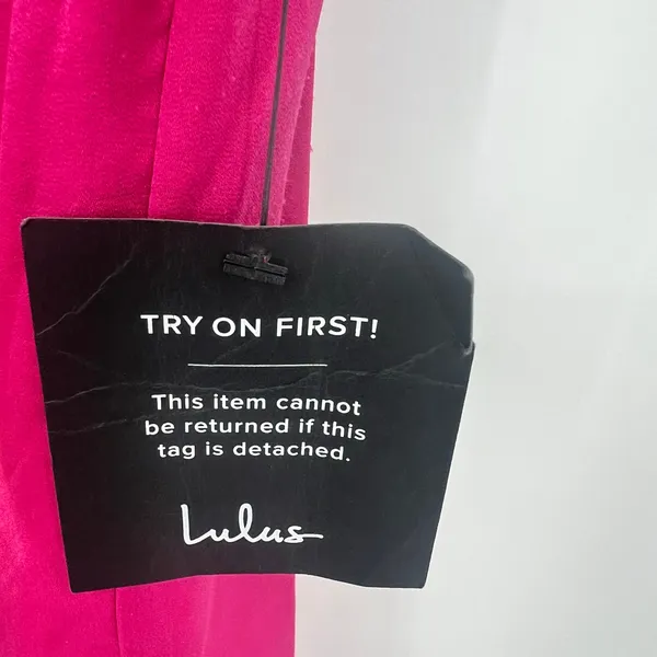 New Lulu’s See Me Stun Magenta Sleeveless Knotted Maxi Dress formal size small - Image 7