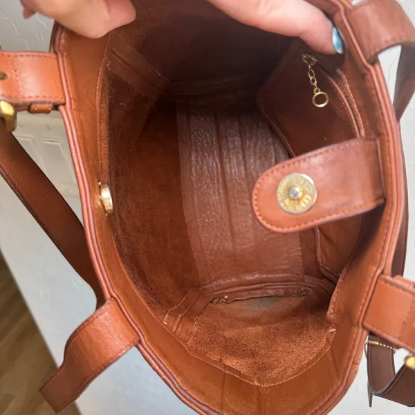 Vintage Coach Soho Buckle Bag 4157 British Tan Brown Leather Tote Shoulder Bag - Image 5