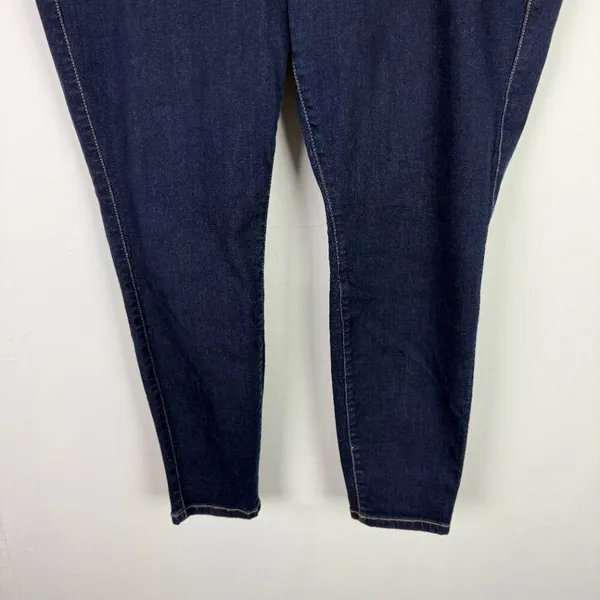 Super Soft Jegging Jeans Dark Wash Hi-Rise Plus Size 22S 22 SHORT EUC - Image 3