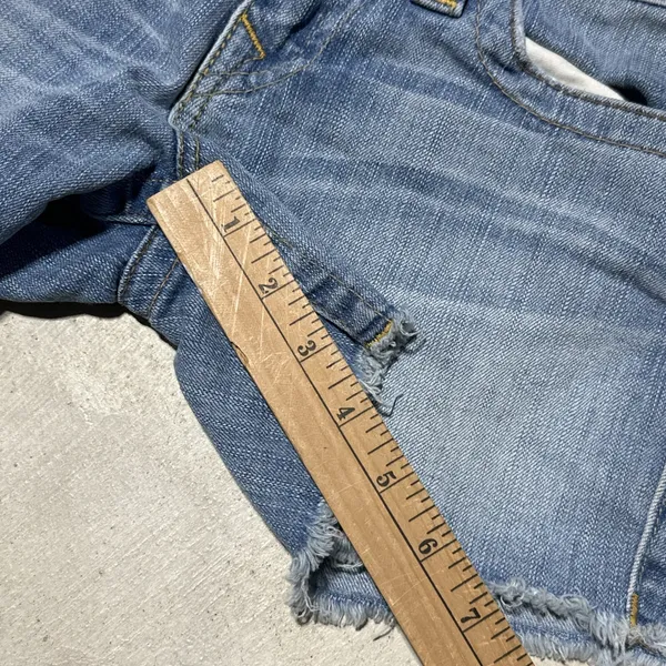 True Religion Women's SZ 28 Keira Cut Off Short USA MADE Micro Shorts Y2K - Image 10