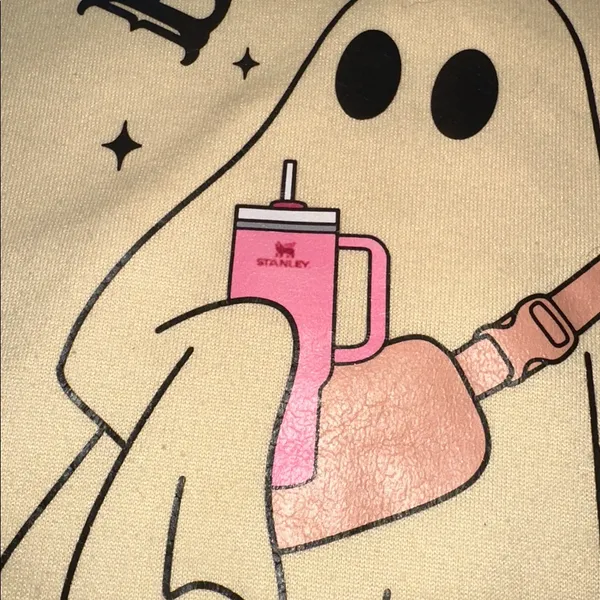 Adorable Cream Boo-Jee Ghost sweatshirt trendy size XXlarge - Image 4