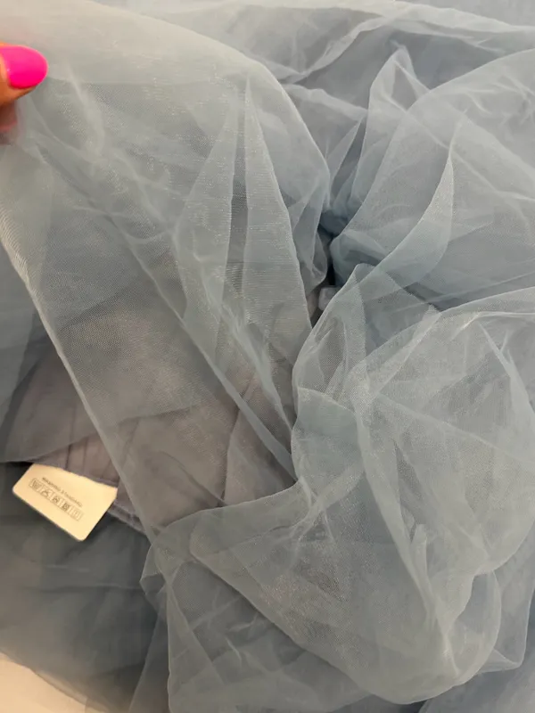 LalaMira Girls Dusty Blue Lace Tulle Sleeveless Formal Gown Dress Size 12Y NWT - Image 10
