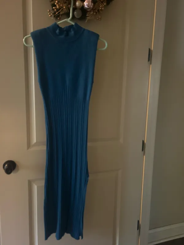 Le Lis midi blue sweater Dress - Image 6