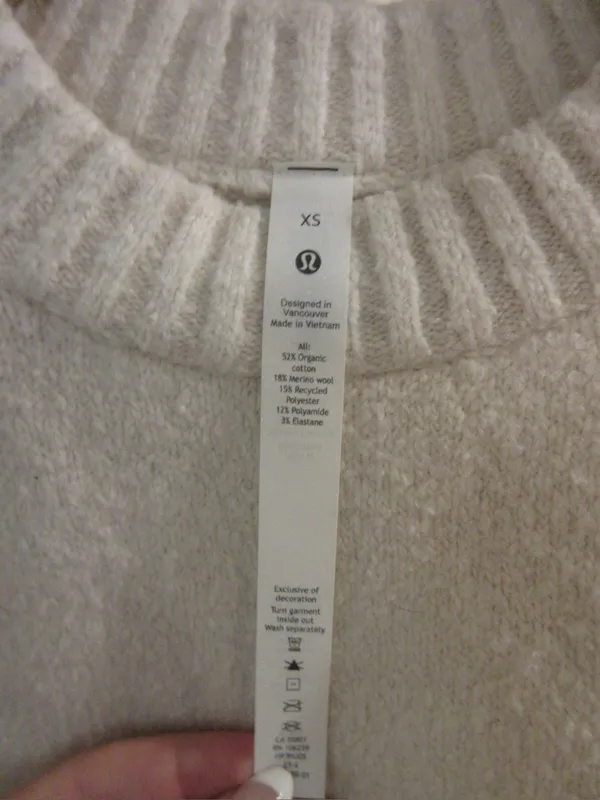 Lululemon Athletica Wool Sweater Cream - Image 2