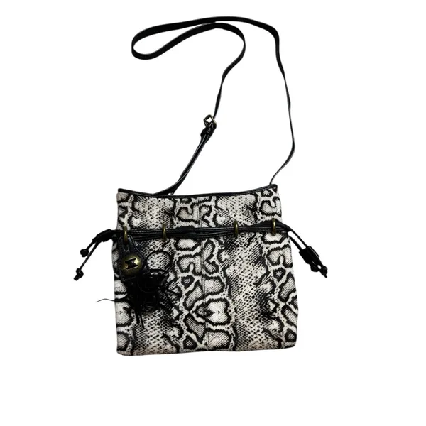 🐍 Frye Sacha Snake‎ Print Leather Mini Crossbody Bag with Tassel ✨ - Image 3