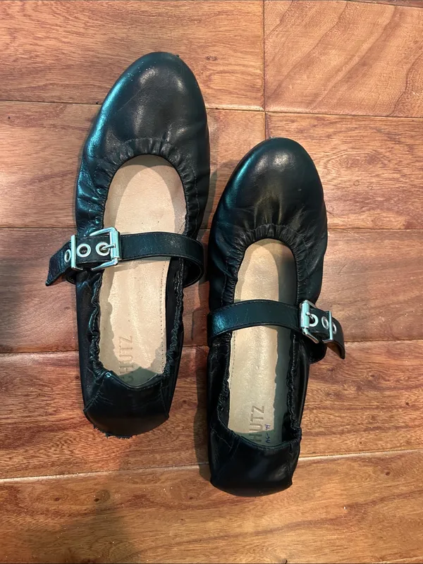 SCHUTZ Womens Calita Black Ballet Flats Size 8.5 B - Image 13