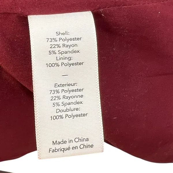 Likely Driggs Midi Dress Sheath Strapless Ruffle Burgundy Red Purple‎ Size 2 - Image 14
