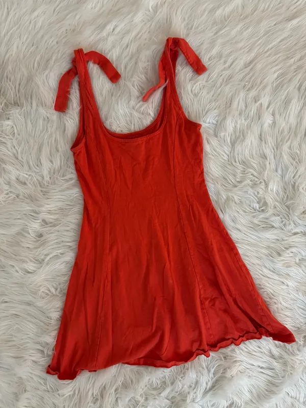 ASOS Orange Sleeveless A-Line Mini Dress - Image 4