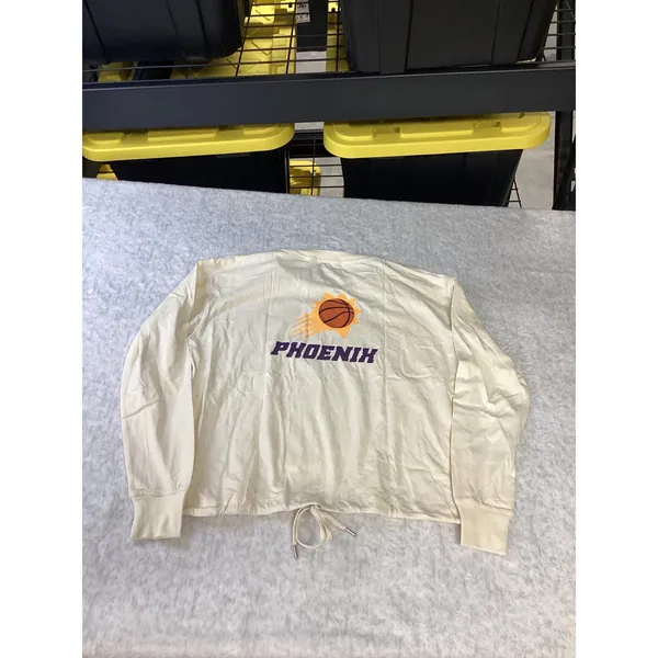 WEAR‎ by Erin Andrews NBA Phoenix Suns Long Sleeve Drawstring Top Cream XS NEW - Image 5