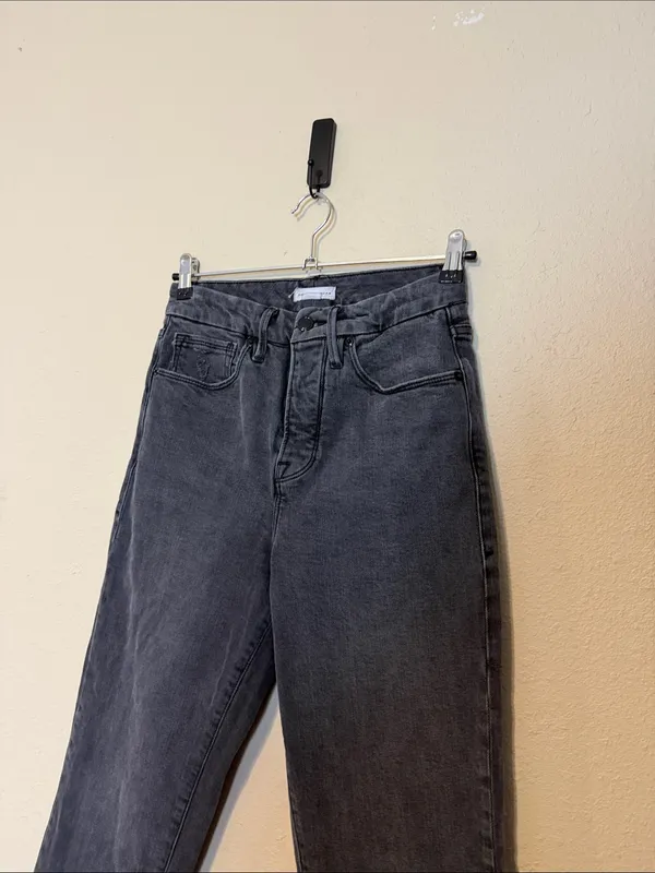 Good American Good Boy High Waist Skinny Jeans Womens Size 2/26 Raw Hem‎ Stretch - Image 4