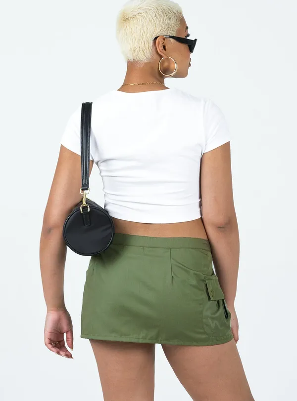 Princess Polly Olive Mini Skirt - Image 2